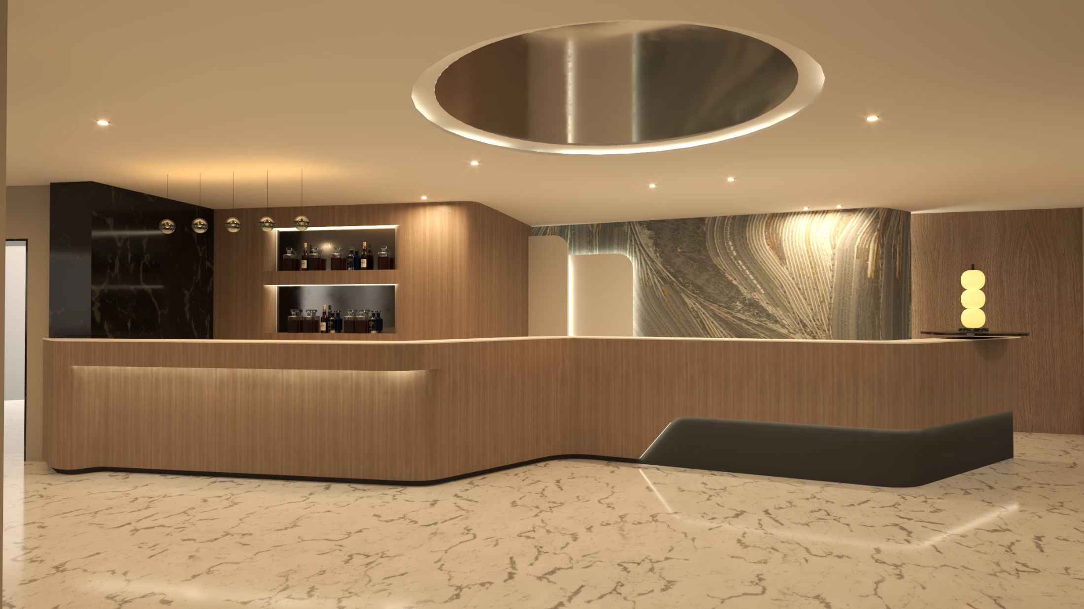 reception area of the Xemxija Bay Hotel in Malta