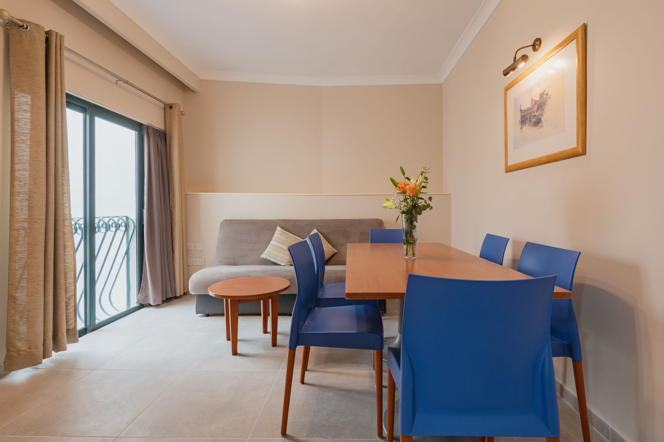 Balcony from 2-Bedroom Apartment at Xemxija Bay Hotel