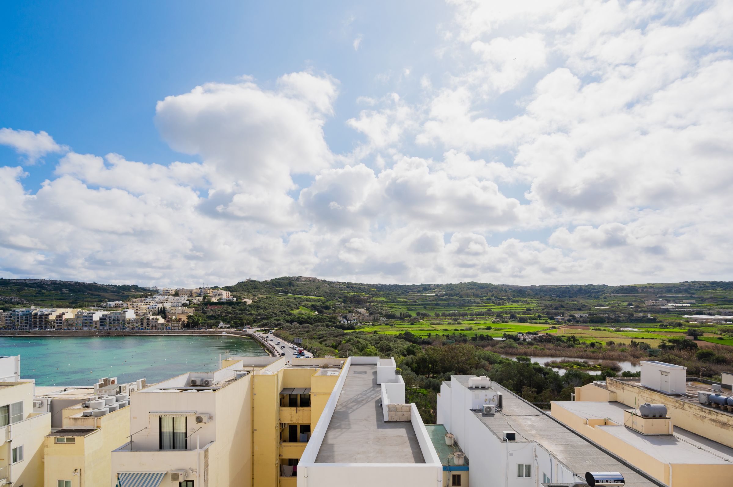 Twin room balcony with inland or bay view in St Paul’s Bay