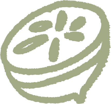 lemon vector in green colour